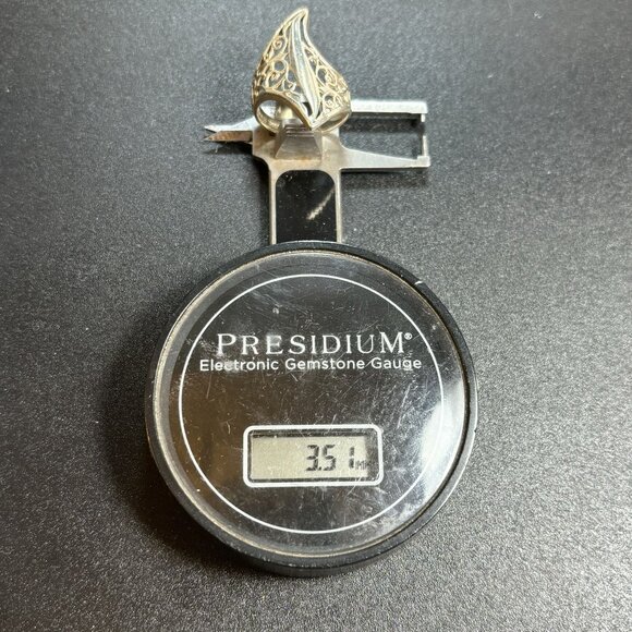 VTG Sterling Silver 925 Pierced Wavy Scroll Design Bold Statement Ring Size 7 - Picture 10 of 12